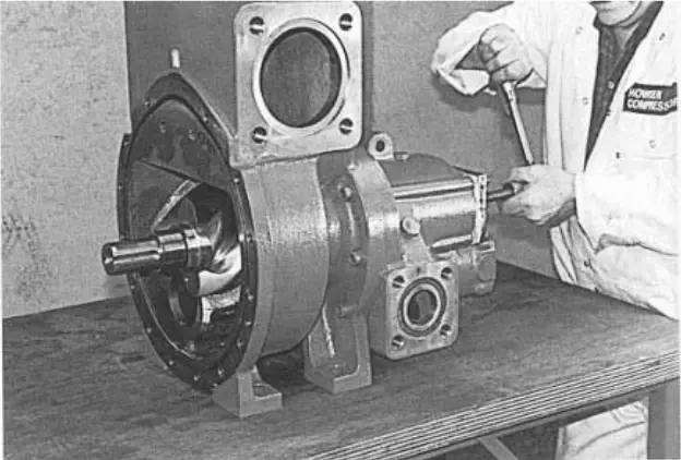 figure 64. Lifting screw pressure on the rotor