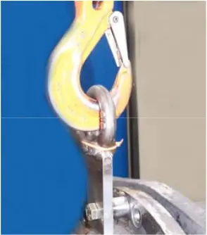 figure 59. Eye bolt on the inlet end cover